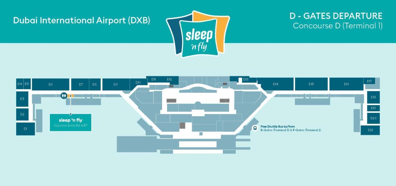 Sleep 'N Fly Sleep Lounge, D-Gates Terminal 1 - Transit Only Hotel Dubai Ngoại thất bức ảnh